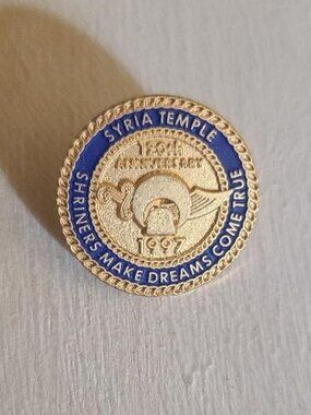 Syria Temple Shriners 120th Anniversary 1997 Lapel Pin - Cheswick Pennsylvania